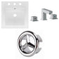 American Imaginations AI-24558 17" White Square Drop In Transitional Ceramic Top Set