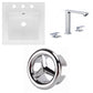 American Imaginations AI-24559 17" White Square Drop In Transitional Ceramic Top Set