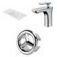 American Imaginations AI-24560 36" White Rectangular Drop In Transitional Ceramic Top Set