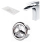 American Imaginations AI-24561 36" White Rectangular Drop In Transitional Ceramic Top Set
