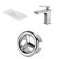 American Imaginations AI-24564 36" White Rectangular Drop In Transitional Ceramic Top Set