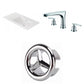American Imaginations AI-24567 36" White Rectangular Drop In Transitional Ceramic Top Set