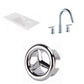American Imaginations AI-24570 36" White Rectangular Drop In Transitional Ceramic Top Set