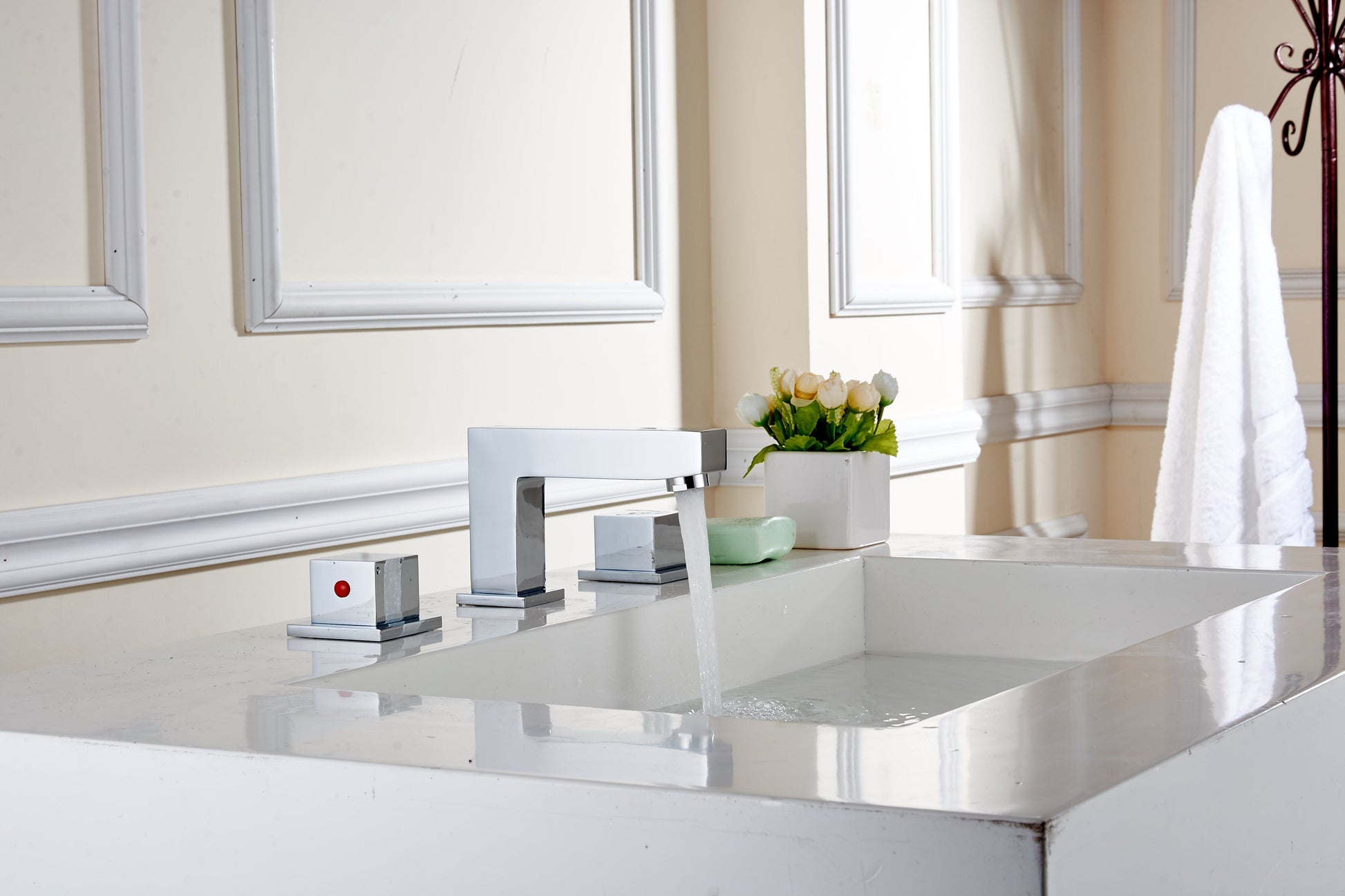 American Imaginations AI-24571 36" White Rectangular Drop In Transitional Ceramic Top Set