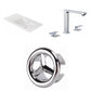 American Imaginations AI-24572 36" White Rectangular Drop In Transitional Ceramic Top Set