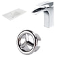 American Imaginations AI-24577 36" White Rectangular Drop In Transitional Ceramic Top Set