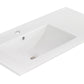 American Imaginations AI-24580 36" White Rectangular Drop In Transitional Ceramic Top Set