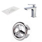 American Imaginations AI-24580 36" White Rectangular Drop In Transitional Ceramic Top Set