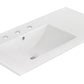 American Imaginations AI-24586 36" White Rectangular Drop In Transitional Ceramic Top Set