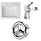 American Imaginations AI-24589 21" White Rectangular Drop In Transitional Ceramic Top Set