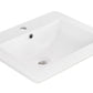 American Imaginations AI-24590 21" White Rectangular Drop In Transitional Ceramic Top Set