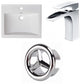 American Imaginations AI-24593 21" White Rectangular Drop In Transitional Ceramic Top Set