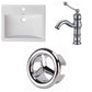 American Imaginations AI-24594 21" White Rectangular Drop In Transitional Ceramic Top Set