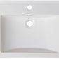 American Imaginations AI-24595 21" White Rectangular Drop In Transitional Ceramic Top Set