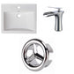 American Imaginations AI-24595 21" White Rectangular Drop In Transitional Ceramic Top Set