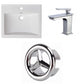 American Imaginations AI-24596 21" White Rectangular Drop In Transitional Ceramic Top Set