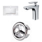 American Imaginations AI-24600 25" White Rectangular Drop In Transitional Ceramic Top Set