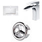 American Imaginations AI-24601 25" White Rectangular Drop In Transitional Ceramic Top Set