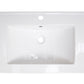 American Imaginations AI-24602 25" White Rectangular Drop In Transitional Ceramic Top Set