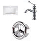 American Imaginations AI-24602 25" White Rectangular Drop In Transitional Ceramic Top Set