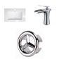 American Imaginations AI-24603 25" White Rectangular Drop In Transitional Ceramic Top Set