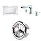 American Imaginations AI-24607 25" White Rectangular Drop In Transitional Ceramic Top Set