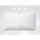 American Imaginations AI-24608 25" White Rectangular Drop In Transitional Ceramic Top Set