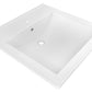 American Imaginations AI-24666 22" White Rectangular Drop In Transitional Ceramic Top Set