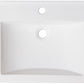 American Imaginations AI-24668 22" White Rectangular Drop In Transitional Ceramic Top Set