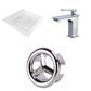 American Imaginations AI-24668 22" White Rectangular Drop In Transitional Ceramic Top Set