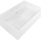 American Imaginations AI-24669 24" White Rectangular Drop In Transitional Ceramic Top Set