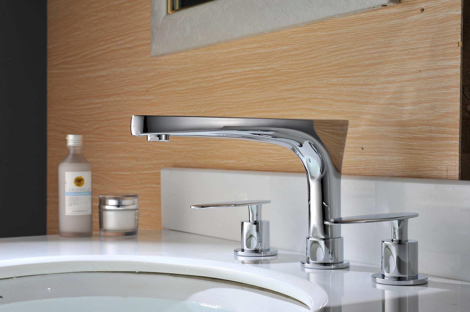 American Imaginations AI-24679 22" White Rectangular Drop In Transitional Ceramic Top Set