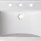 American Imaginations AI-24679 22" White Rectangular Drop In Transitional Ceramic Top Set