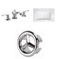 American Imaginations AI-24686 24" White Rectangular Drop In Transitional Ceramic Top Set