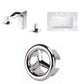 American Imaginations AI-24688 24" White Rectangular Drop In Transitional Ceramic Top Set