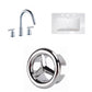 American Imaginations AI-24690 24" White Rectangular Drop In Transitional Ceramic Top Set