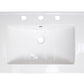 American Imaginations AI-24691 24" White Rectangular Drop In Transitional Ceramic Top Set