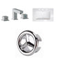 American Imaginations AI-24691 24" White Rectangular Drop In Transitional Ceramic Top Set