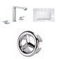 American Imaginations AI-24692 24" White Rectangular Drop In Transitional Ceramic Top Set