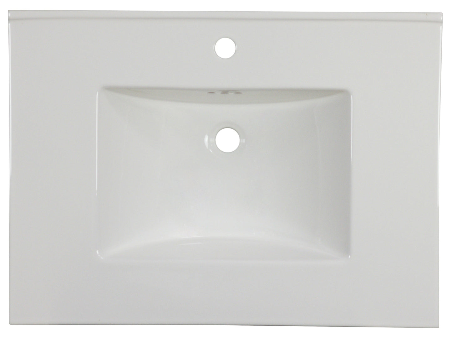 American Imaginations AI-24697 31" White Rectangular Drop In Transitional Ceramic Top Set