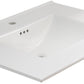American Imaginations AI-24698 31" White Rectangular Drop In Transitional Ceramic Top Set