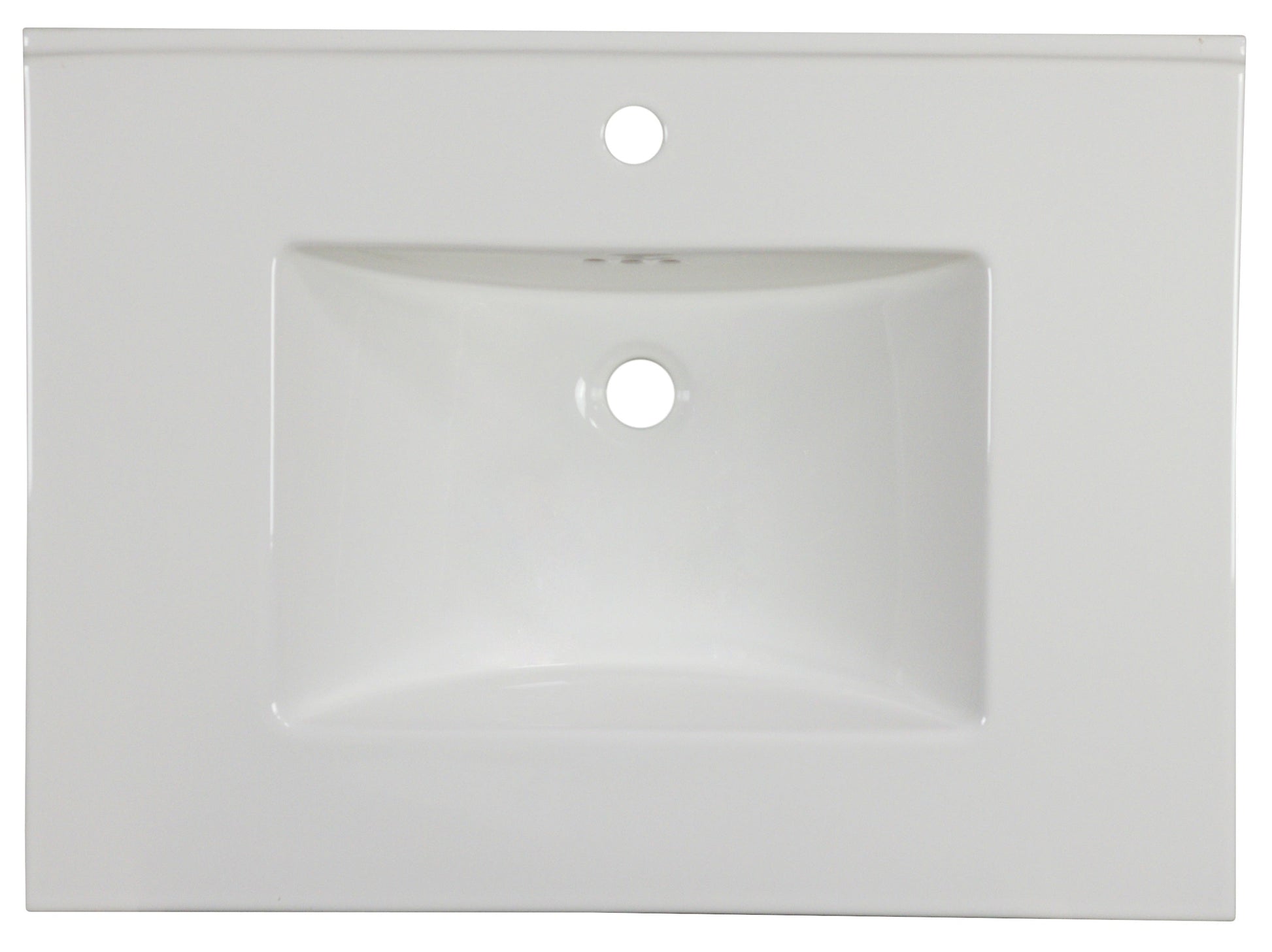 American Imaginations AI-24699 31" White Rectangular Drop In Transitional Ceramic Top Set