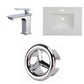American Imaginations AI-24700 31" White Rectangular Drop In Transitional Ceramic Top Set