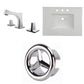 American Imaginations AI-24701 31" White Rectangular Drop In Transitional Ceramic Top Set