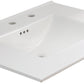 American Imaginations AI-24703 31" White Rectangular Drop In Transitional Ceramic Top Set