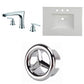 American Imaginations AI-24703 31" White Rectangular Drop In Transitional Ceramic Top Set