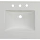 American Imaginations AI-24704 31" White Rectangular Drop In Transitional Ceramic Top Set