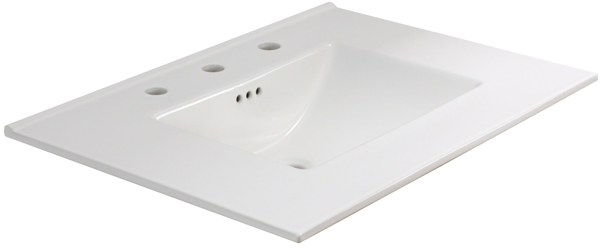 American Imaginations AI-24706 31" White Rectangular Drop In Transitional Ceramic Top Set