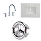American Imaginations AI-24706 31" White Rectangular Drop In Transitional Ceramic Top Set