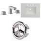 American Imaginations AI-24707 31" White Rectangular Drop In Transitional Ceramic Top Set